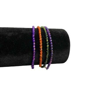 Set of 4 Crystal Beaded Bracelets